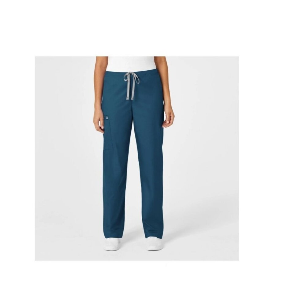 WonderWink WonderWork Stretch Women's Scrub Pants With Pockets - Caribbean- XS